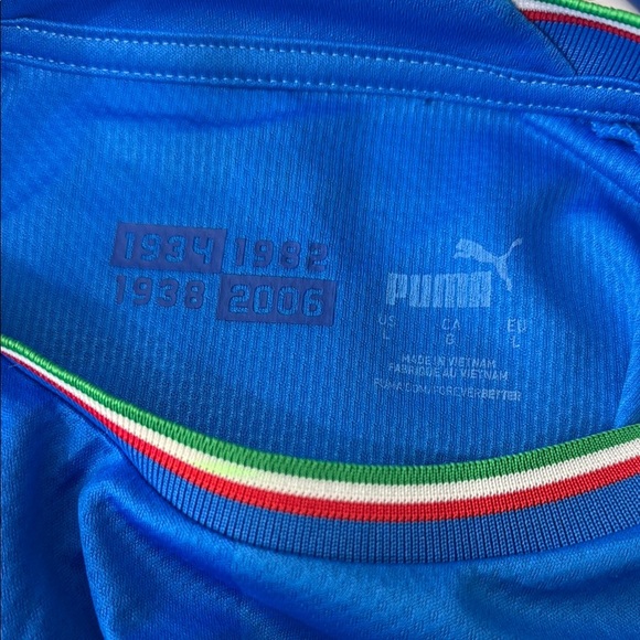 Puma Men's Blue Italy Soccer Jersey Size Large - Picture 12 of 13